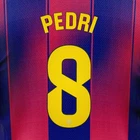 OFFICIAL PEDRI #8 La Liga FC Barcelona Home 2025-26 PRINT
