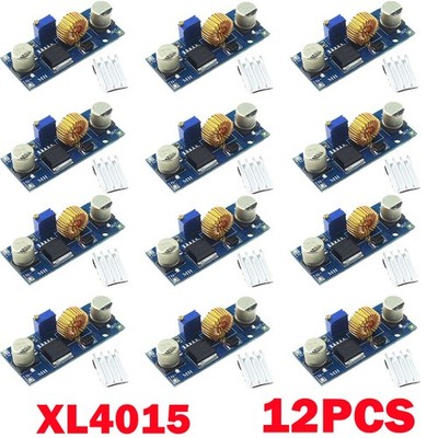 12Pc XL4015 DC-DC 4V-38V to 1.25V-36V 5A Step Down Buck Power Supply Modules NEW