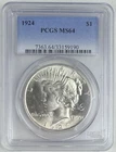 1924 Peace Silver Dollar PCGS MS 64