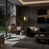 Rubilston Indoor , Outdoor Rattan Egg Hanging Swing Chair - Single