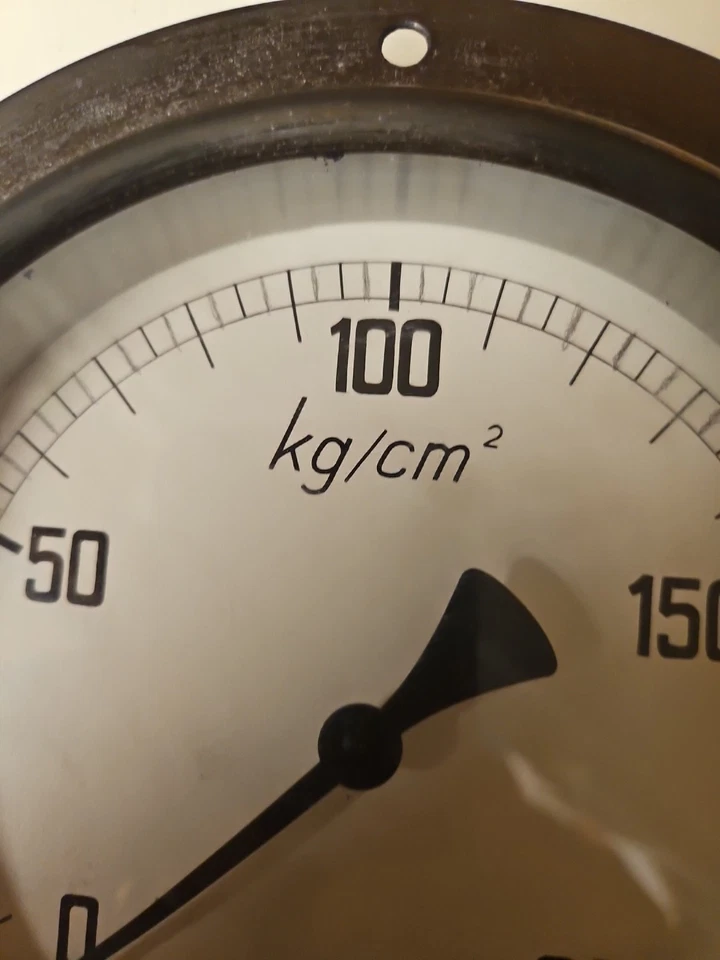 Ancien Manomètre Pression Huile Marine instrument mesure vintage - Photo 2/4