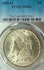 1885-O MS64 Sparkling Surfaces PCGS New Orleans Mint Mint Morgan Silver Dollar