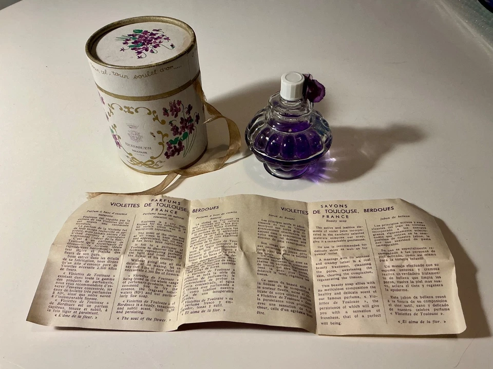 Ancien  flacon de parfum « Violettes de Toulouse » BERDOUES - Photo 2/3