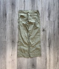 Vintage Y2K Green Cargo Belt Tied Flare Pants Size Medium