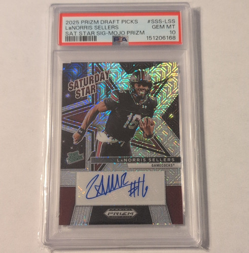 2025 Panini Prizm Draft Picks LaNorris Sellers /25 Auto PSA 10 *Bookend*