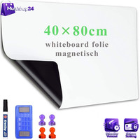 Magnetische Whiteboard Folie 40X80Cm Selbstklebend Mit Marker & Schwamm