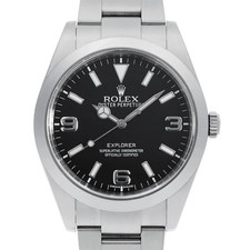ROLEX Explorer I early model blackout 214270 nero numero casuale di seconda m...