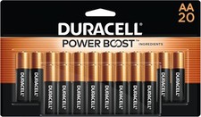 Duracell Coppertop AA Batteries with Power Boost Ingredients, 20 Count Pack Doub
