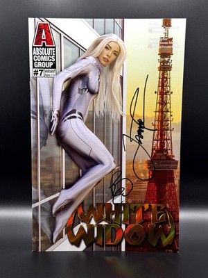 White Widow 7 Foil Variant Cover 2x Signed Jamie Tyndall Benny Powell Absolute