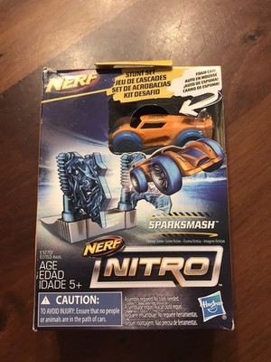 Hasbro Nerf Nitro Sparksmash Stunt Set Foam Car Plastic Wheels E1270