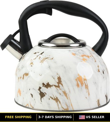 Ergonomic Whistling Stovetop Kettle, Food Grade Stainless Steel Design