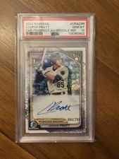 Cooper Pratt 1st Bowman Speckle Auto /299 💎PSA 10 2024 Bowman #CPA-CPR RC
