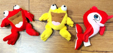 Lot 3 Neopets McDonald's 2004 Plush Red Floatsam Red Quiggle Yellow Quiggle