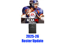 NCAA Football 08 2025-26 Roster Update Real Name Memory Card PS2 PlayStation 2