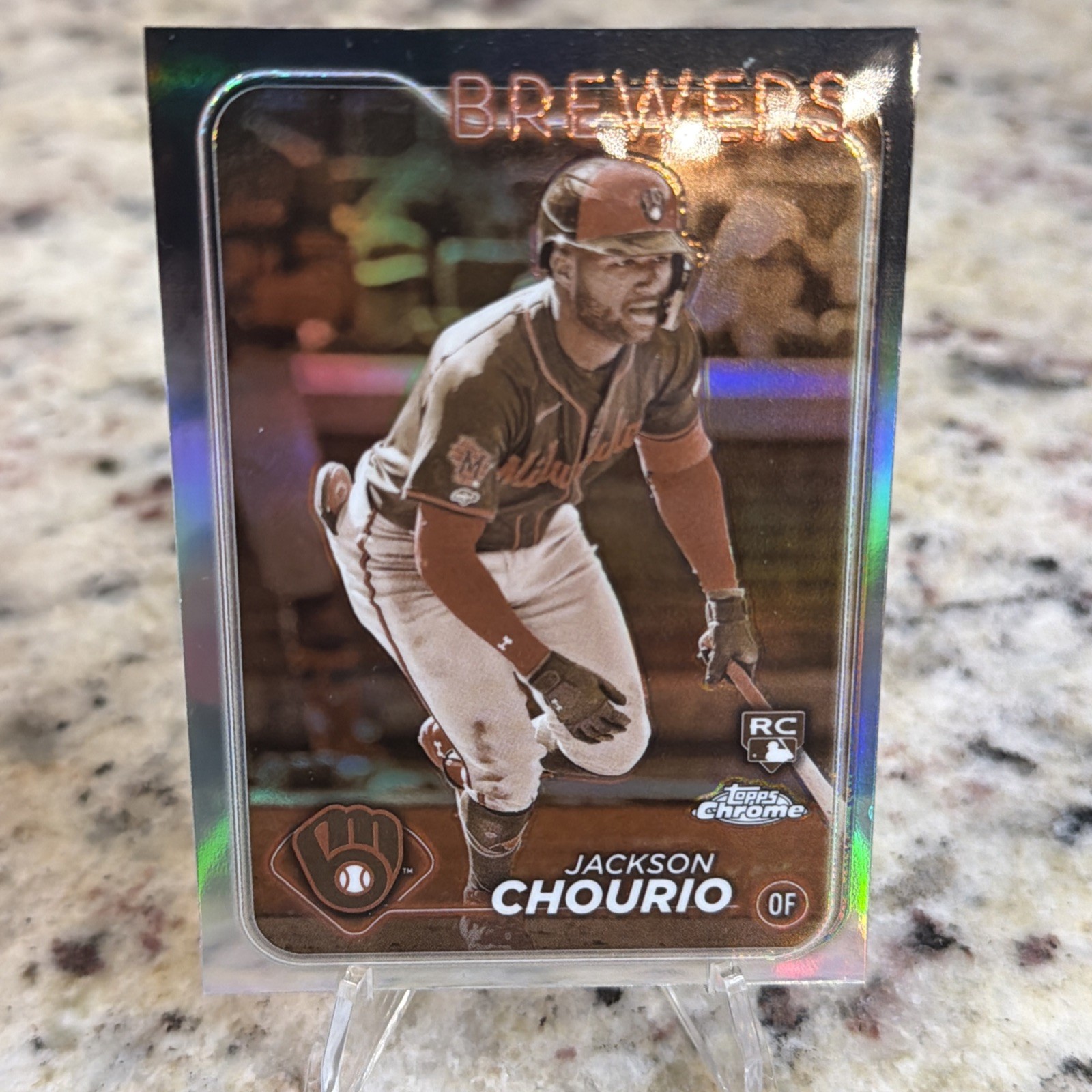 2024 Topps Chrome - Jackson Chourio #161 Sepia Refractor (RC)