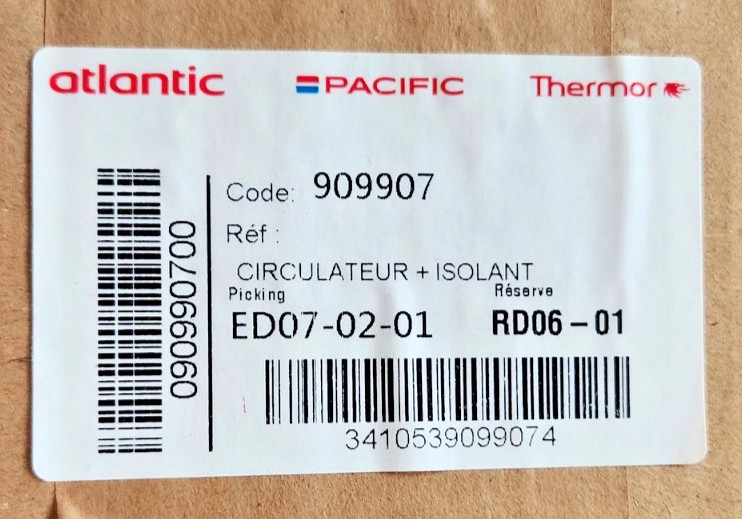 Circulateur basse consommation Atlantic Thermor 909907 isolant thermique - 2