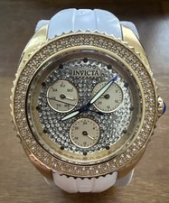 Reloj de cuarzo para mujer Invicta 28484 Angel cristal tono dorado y blanco 38 mm