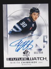 2024-25 SP Authentic 1 Nikita Chibrikov Rookie Auto 603/999 Winnipeg Jets #150