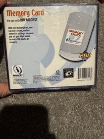 Sega Dreamcast 200 Block Memory Card By Performance - Clear Transparent Case