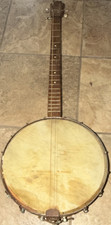 4-String Open Back Banjo Wood Body Satin Fini...