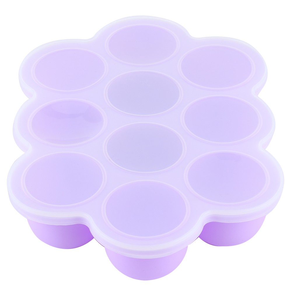 Silicone Food Freezer Tray 10 Holes Reusable Container With Lid For Homemade