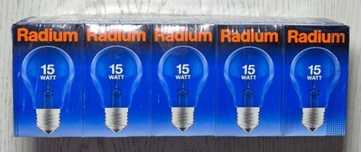 10 x Radium E27 15W klar Glühlampe Glühbirne dimmbar Kein LED 90lm CL wie Osram