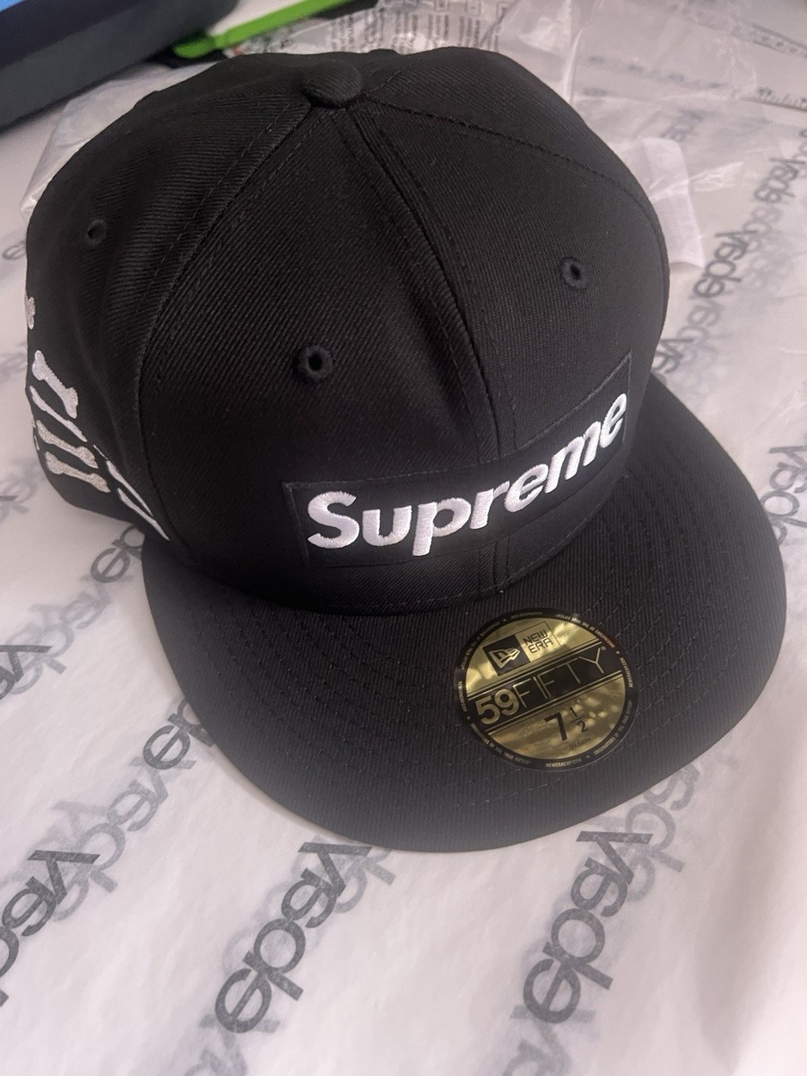 Supreme Bones BoxLogo NewEra 黒 New Supreme Bones Box Logo New Era Black 7 1/2 | eBay