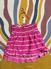 The Children's Place Girls 10 Pink/White Tie-Dye Ruffle Pull-On A-Line Skirt
