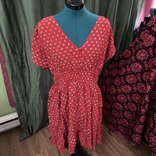 Madewell Dress Womens 1X Smocked Babydoll Puff Sleeve Sophia Mini Bandana Floral