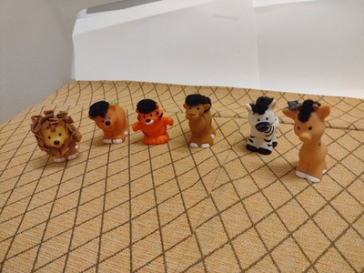 6 Fisher Price Little People Zoo Wild Touch'n'Feel Animals Replacement