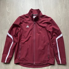 Adidas Burgundy Track Jacket Size S - Training Athletic Sporty