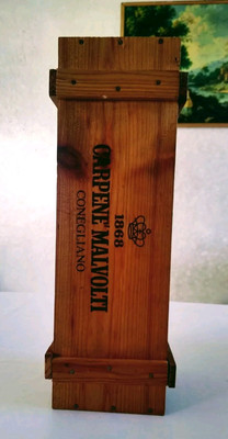 Empty box Malvolti classic method Champenois 1868 wooden box
