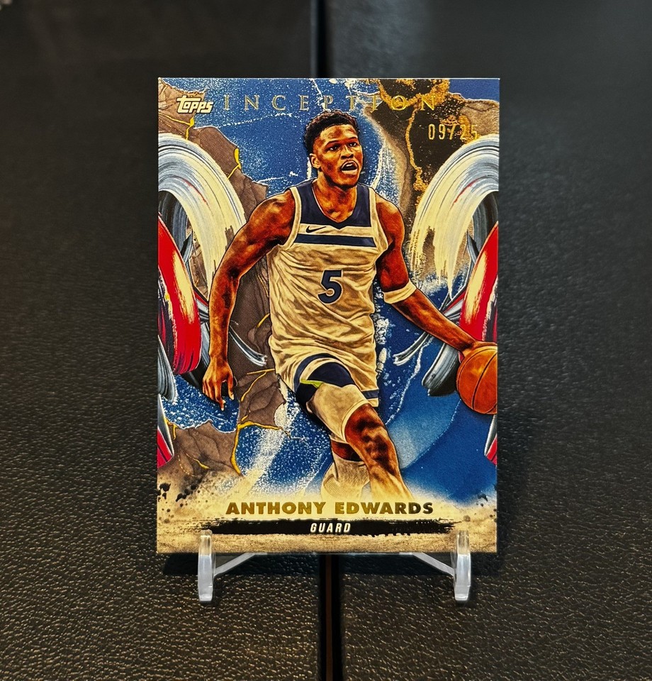 Anthony Edwards 2025 Topps Inception #87 Blue Color Match /25 ...