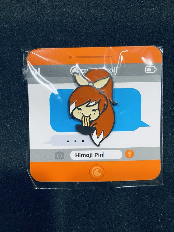 Pin Himoji emoji Crunchyroll Lootcrate eating Ramen -  pony tail fox bow anime
