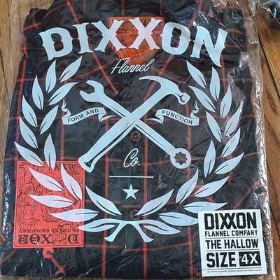 Dixxon The Hallow Black Red Plaid Flannel Button-Up Men s 4X Big & Tall