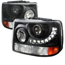 Spec-D Tuning 2LHP-SIV991PCJM-RS 1 Pc Projector Headlight Black with LED Fits...