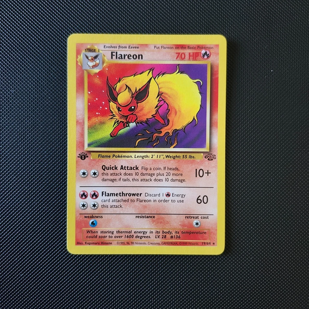 Flareon Pokémon TCG 1st Edition Individual Trading Card Games for