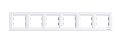 Schneider Electric EPH5800621 ASFORA Sechsfacher horizontaler weißer Rahmen Neu