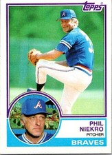 1983 Topps Phil Niekro  410 Atlanta Braves (A)