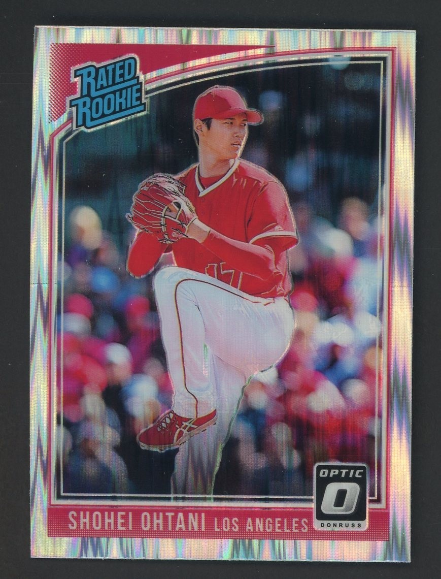 2018 Donruss Optic Shock Prizm #176 Shohei Ohtani Angels RC Rookie