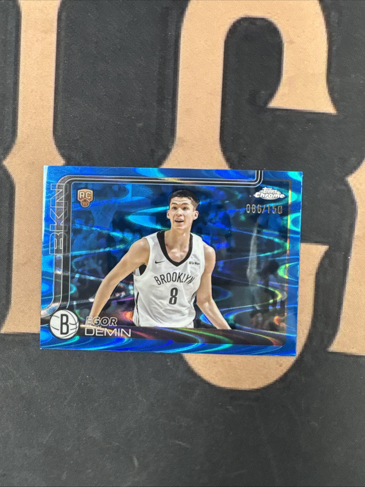 2025 Topps Chrome Egor Demin Blue Raywave /150 RC 258