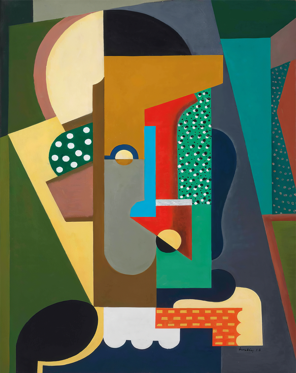 Cubist Abstract Poster Color Block Face Wall Art - 12X16/16X20