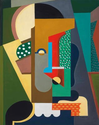 Cubist Abstract Poster Color Block Face Wall Art - 12X16/16X20