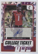 2021 Panini Contenders Draft Picks College Ticket /23 James Wiggins Auto 8z7