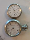 Elgin and Waltham Pocket Watch bundle for parts not running