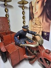 cast iron hubley VINDEX pdq delivery motorcycle sidecar and rider