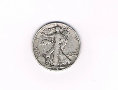 1941-S VF Walking Liberty Half Dollar. 90% silver. Inv#119