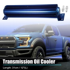 1 Set Car Transmission Oil Cooler 12 Finned Double Pass With 14 Npt Blue