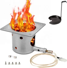 Fire Burn Pot and Hot Rod Ignitor Kit for Traeger and Pit Boss Pellet Grill, Upg