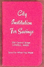 1951 LOWELL MASS CITY INSTITUTION FOR SAVINGS ADVERTISING POCKET CALENDAR Z6872